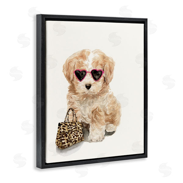 Stupell Industries Masey St. Studios | Trendy Puppy With Purse Wall Art