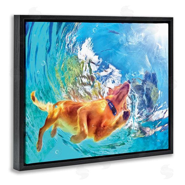 Stupell Industries Masey St. Studios | Underwater Swimming Dog