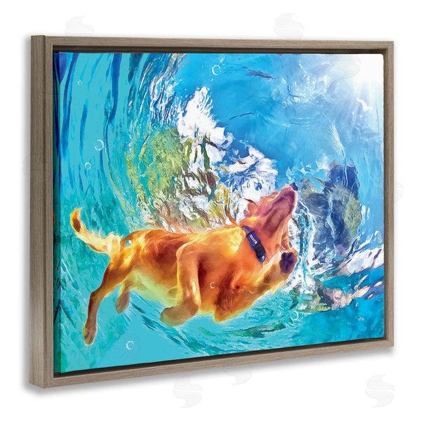 Stupell Industries Masey St. Studios | Underwater Swimming Dog