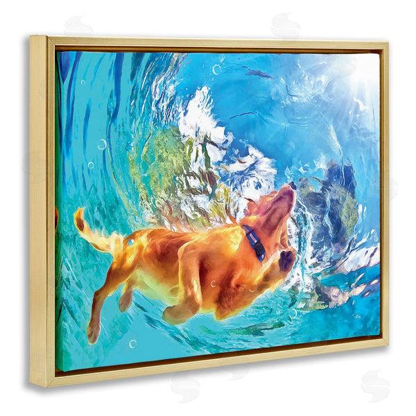 Stupell Industries Masey St. Studios | Underwater Swimming Dog
