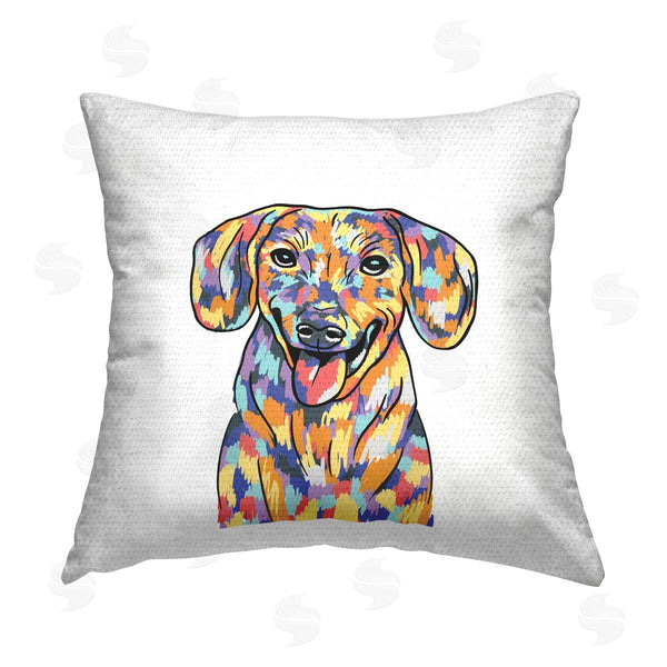 Stupell Industries Masey St. Studios | Vivid Hues Pet Portrait Printed Throw Pillow