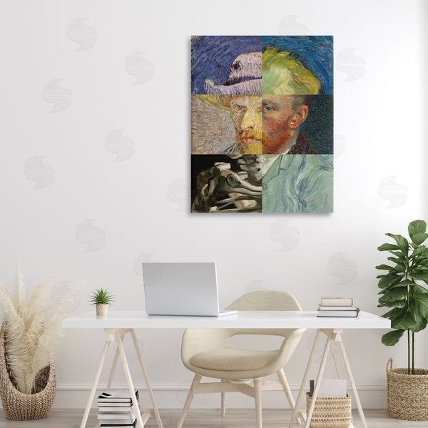 Stupell Industries Masters Redux | Collaged Van Gogh Portraits Wall Art