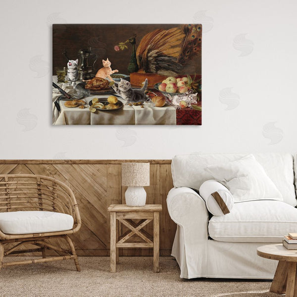 Stupell Industries Masters Redux | Kittens On Still Life Feast Wall Art