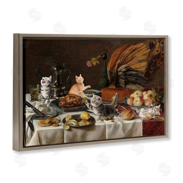 Stupell Industries Masters Redux | Kittens On Still Life Feast Wall Art