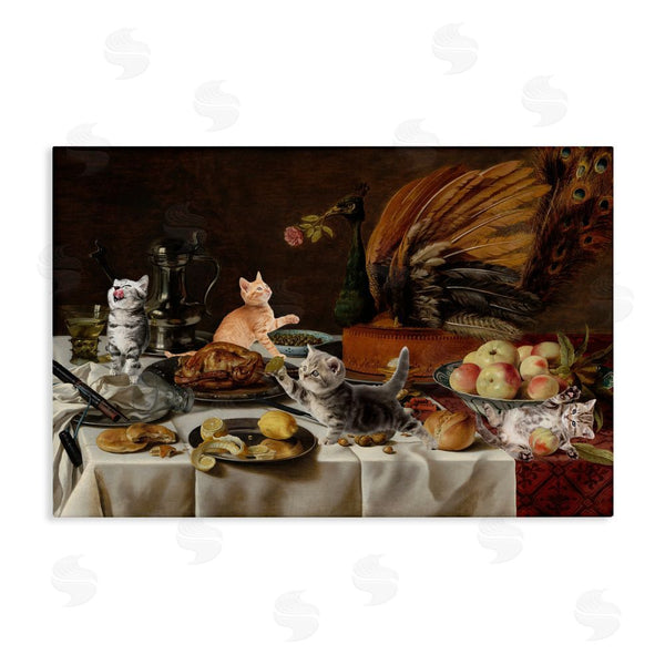 stupell industries Masters Redux | Kittens on Still Life Feast Wall Art