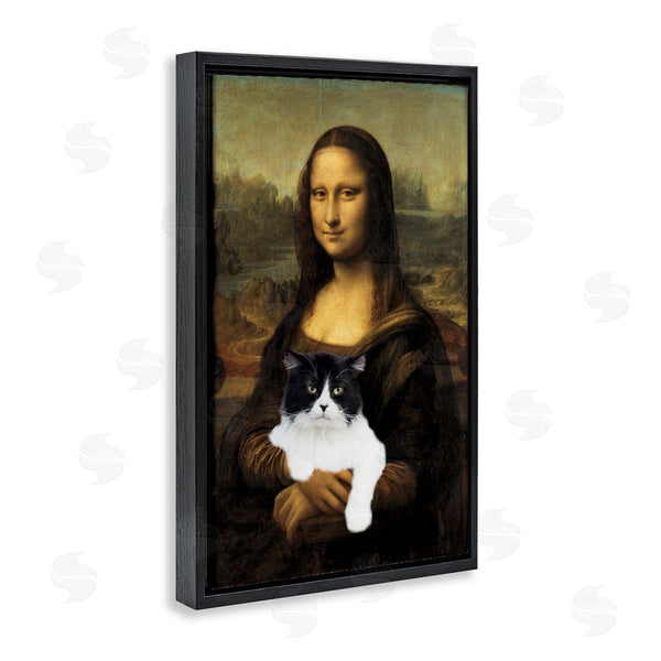 Stupell Industries Masters Redux | Mona Lisa Cat Lady Wall Art