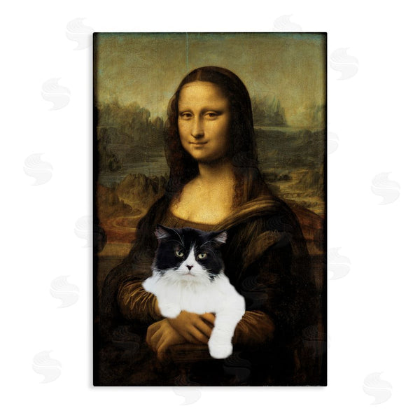 stupell industries Masters Redux | Mona Lisa Cat Lady Wall Art