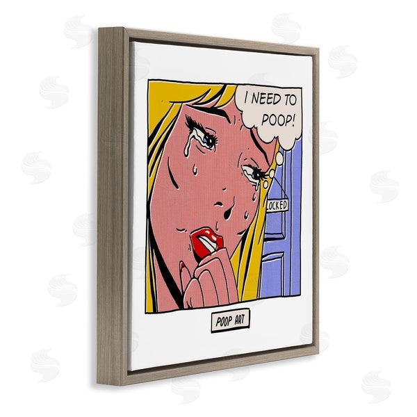 Stupell Industries Matheus Lopes Castro | Need To Poop Classic Comic Wall Art