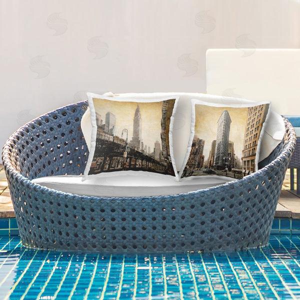 Stupell Industries Matthew Daniels | Industrial City Towers Printed Throw Pillow Set