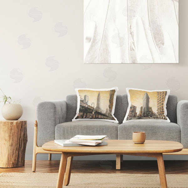 stupell industries Matthew Daniels | Industrial City Towers Printed Throw Pillow Set