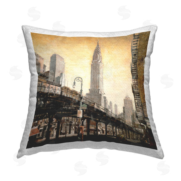 Stupell Industries Matthew Daniels | Looming City Towers Printed Throw Pillow