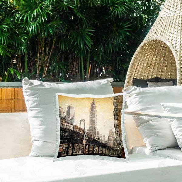 Stupell Industries Matthew Daniels | Looming City Towers Printed Throw Pillow