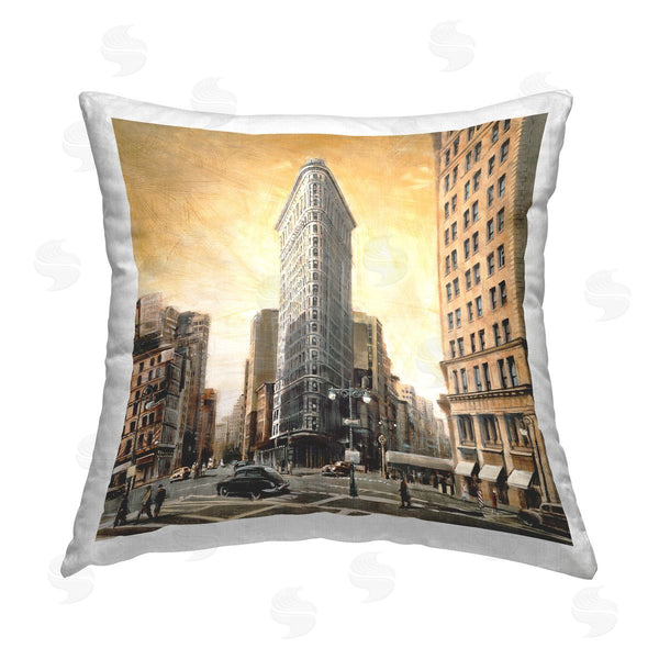 stupell industries Matthew Daniels | People Strolling City Printed Throw Pillow