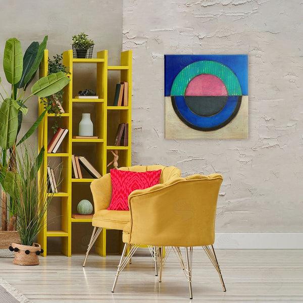 Stupell Industries Matthew Finger | Blue Toned Distressed Circle