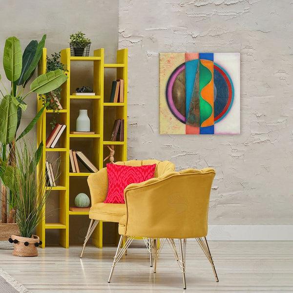 Stupell Industries Matthew Finger | Circle With Intersecting Waves