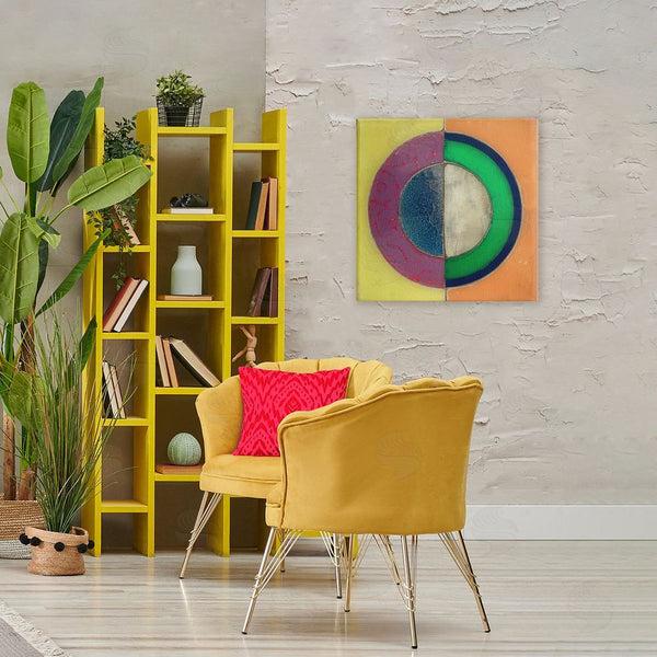 Stupell Industries Matthew Finger | Muted Round Color Black