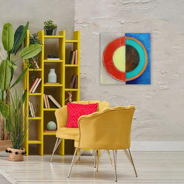 Stupell Industries Matthew Finger | Round Structured Color Block