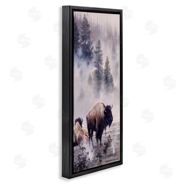 Stupell Industries Matthew Hillier | Bison Foggy Woodland Nature Wall Art
