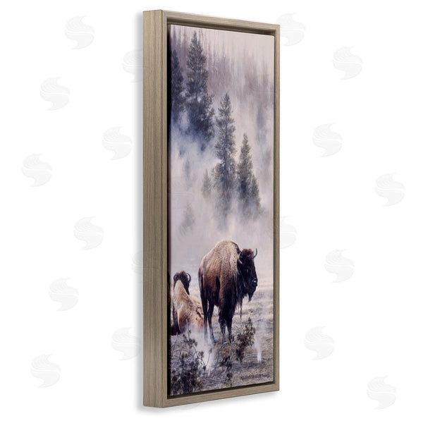 Stupell Industries Matthew Hillier | Bison Foggy Woodland Nature Wall Art