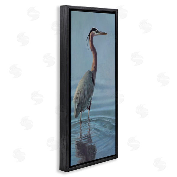 Stupell Industries Matthew Hillier | Heron Bird Perched Ocean Ripples Wall Art