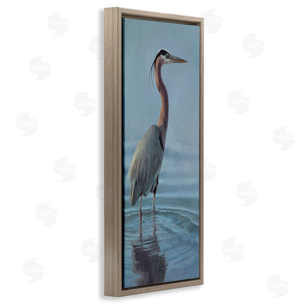 Stupell Industries Matthew Hillier | Heron Bird Perched Ocean Ripples Wall Art