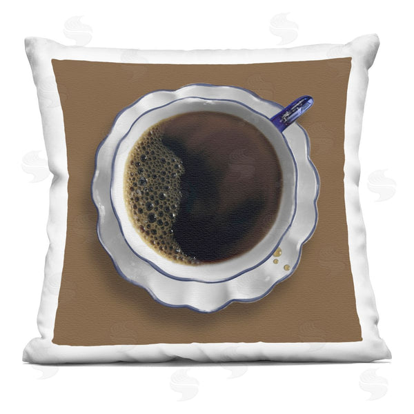 stupell industries Matthew Piotrowicz | Aerial View Coffee Cup Printed Throw Pillow