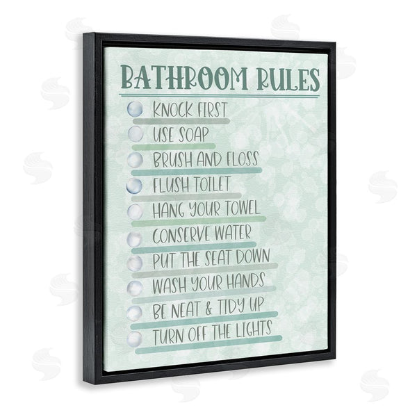 Stupell Industries Matthew Piotrowicz | Bathroom Rules On Green Wall Art