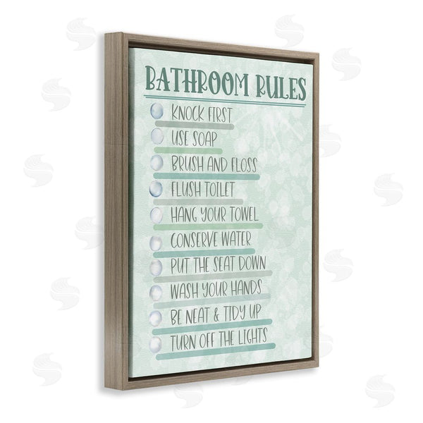 Stupell Industries Matthew Piotrowicz | Bathroom Rules On Green Wall Art