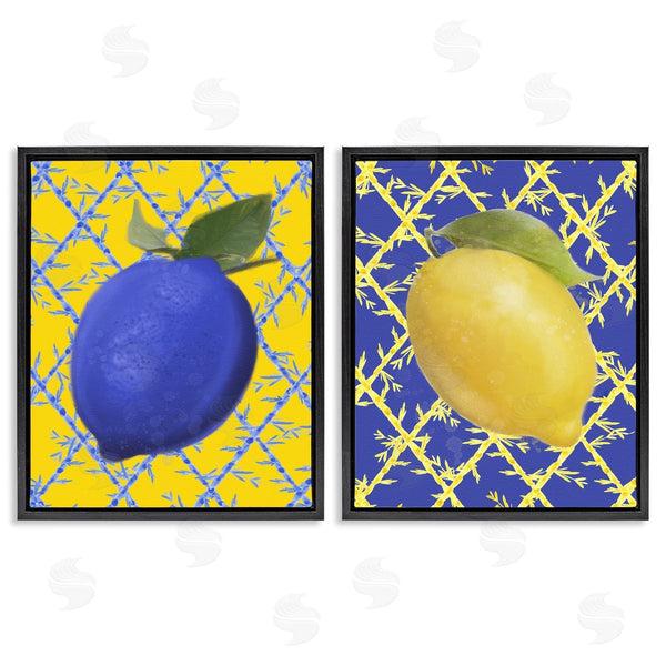 Stupell Industries Matthew Piotrowicz | Bold Blue & Yellow Lemons