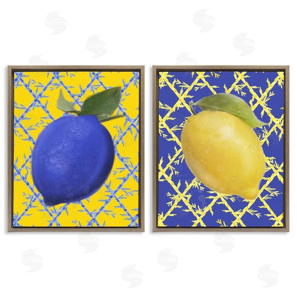 Stupell Industries Matthew Piotrowicz | Bold Blue & Yellow Lemons