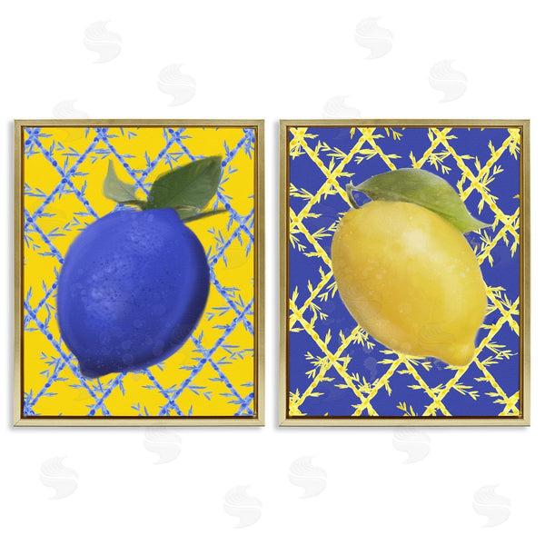 Stupell Industries Matthew Piotrowicz | Bold Blue & Yellow Lemons