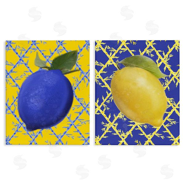 stupell industries Matthew Piotrowicz | Bold Blue & Yellow Lemons
