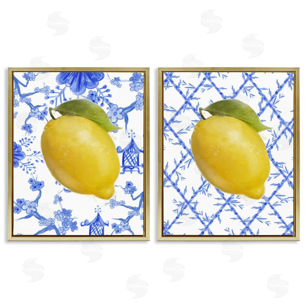 Stupell Industries Matthew Piotrowicz | Classic Chinoiserie Lemons