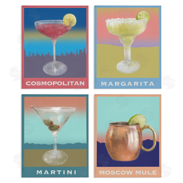 stupell industries Matthew Piotrowicz | Cocktails over Muted Landscapes Wall Art