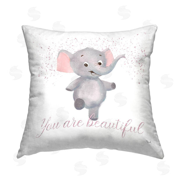 stupell industries Matthew Piotrowicz | Elephant & Uplifting Phrase Printed Throw Pillow