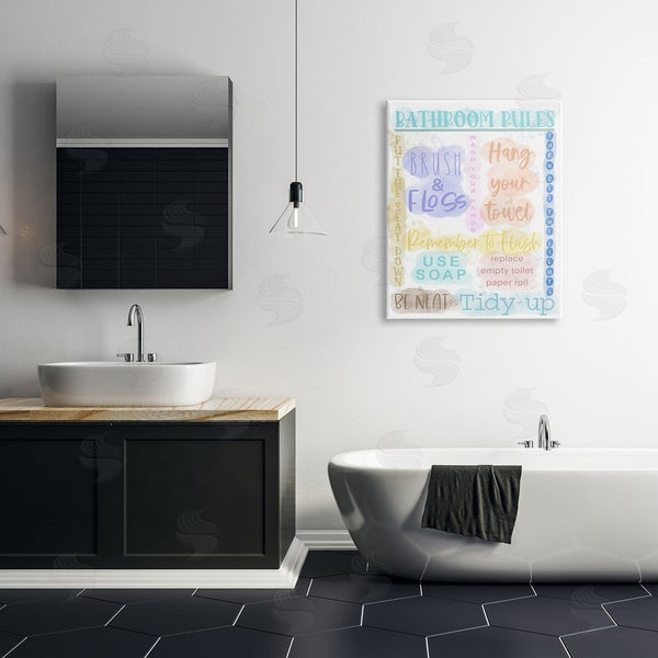Stupell Industries Matthew Piotrowicz | Fun Bathroom Rules Wall Art