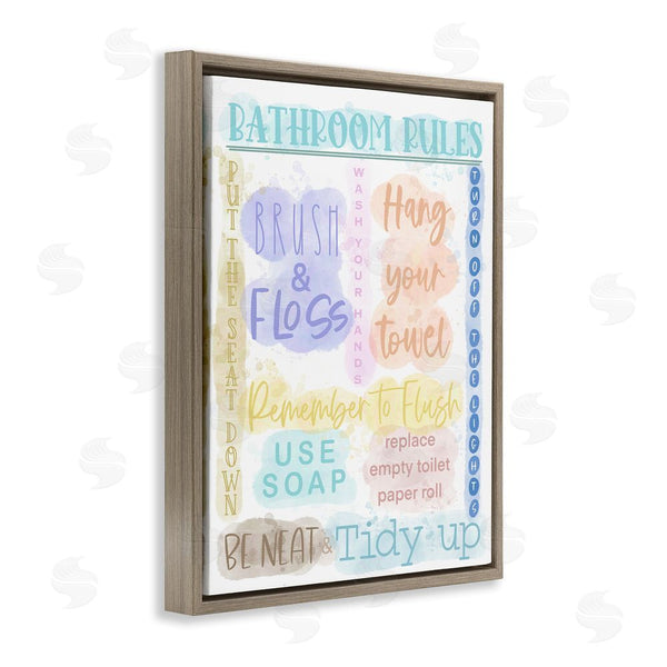 Stupell Industries Matthew Piotrowicz | Fun Bathroom Rules Wall Art