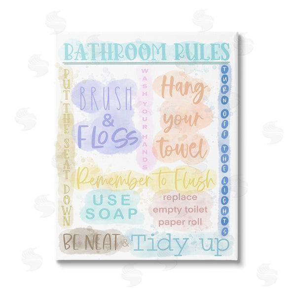 stupell industries Matthew Piotrowicz | Fun Bathroom Rules Wall Art