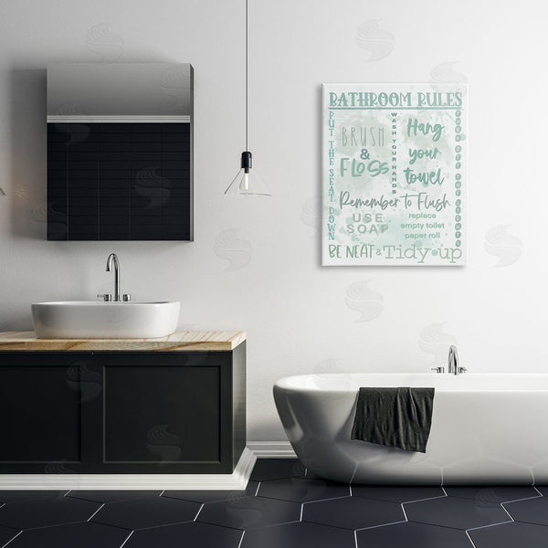 Stupell Industries Matthew Piotrowicz | Green Bathroom Rules Wall Art