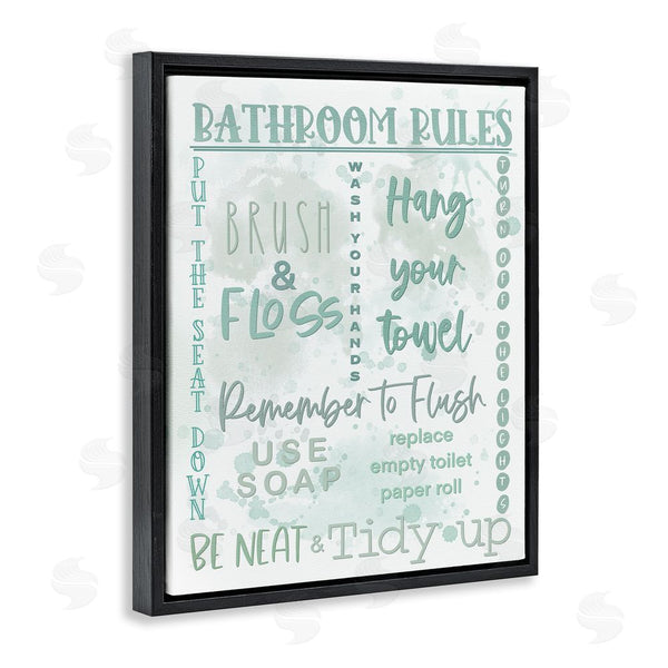 Stupell Industries Matthew Piotrowicz | Green Bathroom Rules Wall Art