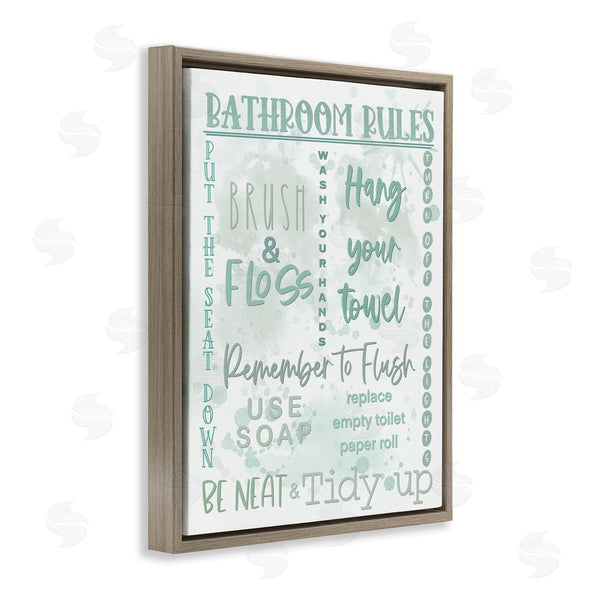 Stupell Industries Matthew Piotrowicz | Green Bathroom Rules Wall Art