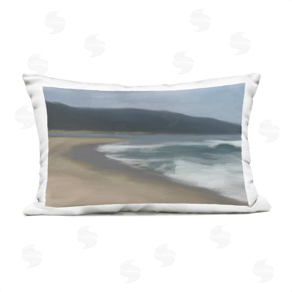 Stupell Industries Matthew Piotrowicz | Hazy Beach Curve Printed Throw Pillow