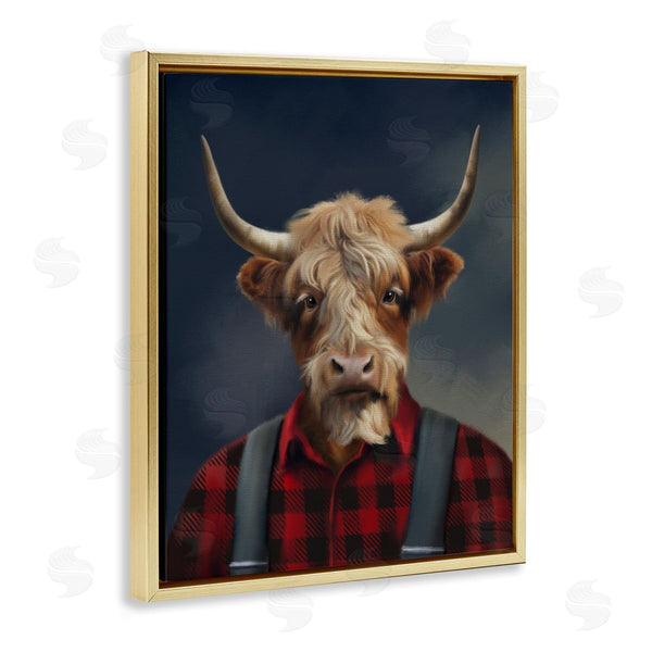 Stupell Industries Matthew Piotrowicz | Highland Cow Outdoorsman