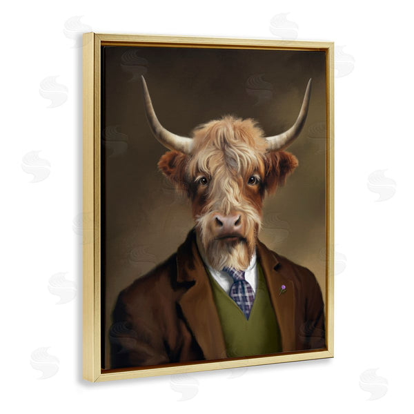 Stupell Industries Matthew Piotrowicz | Highland Cow Scottish Gentleman