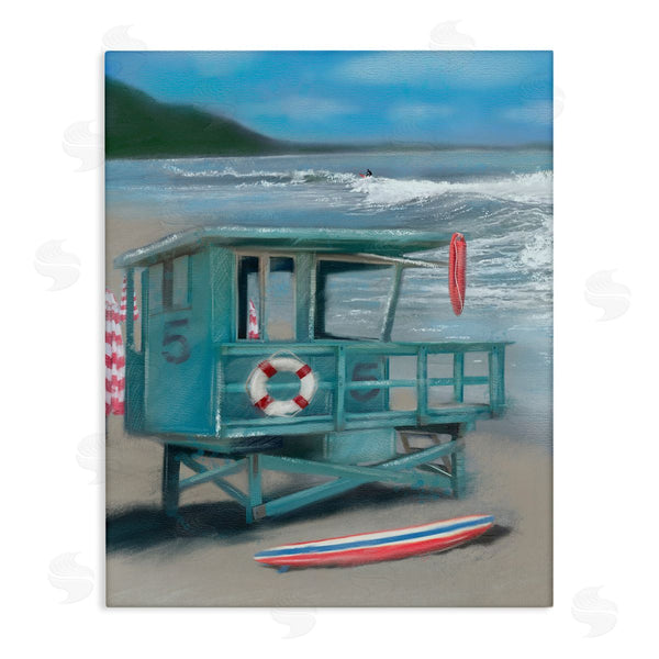 stupell industries Matthew Piotrowicz | Lifeguard Stand on Shore
