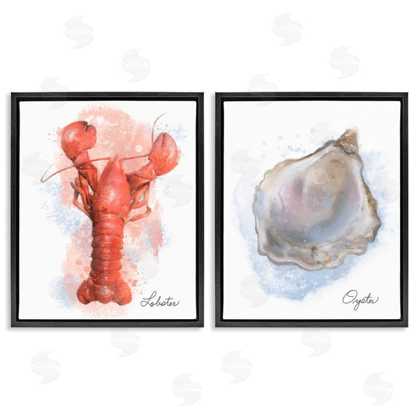 Stupell Industries Matthew Piotrowicz | Lobster & Oyster Coastal Seafood Wall Art