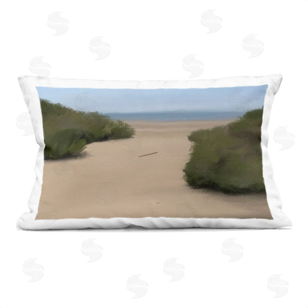 stupell industries Matthew Piotrowicz | Long Beach Path Printed Throw Pillow