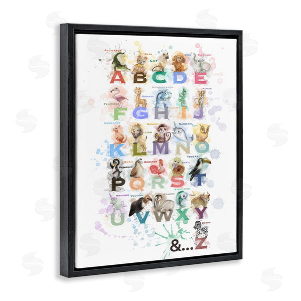 Stupell Industries Matthew Piotrowicz | Modern Splash Animal Alphabet Wall Art