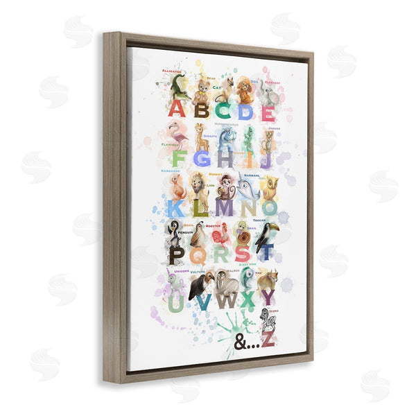 Stupell Industries Matthew Piotrowicz | Modern Splash Animal Alphabet Wall Art