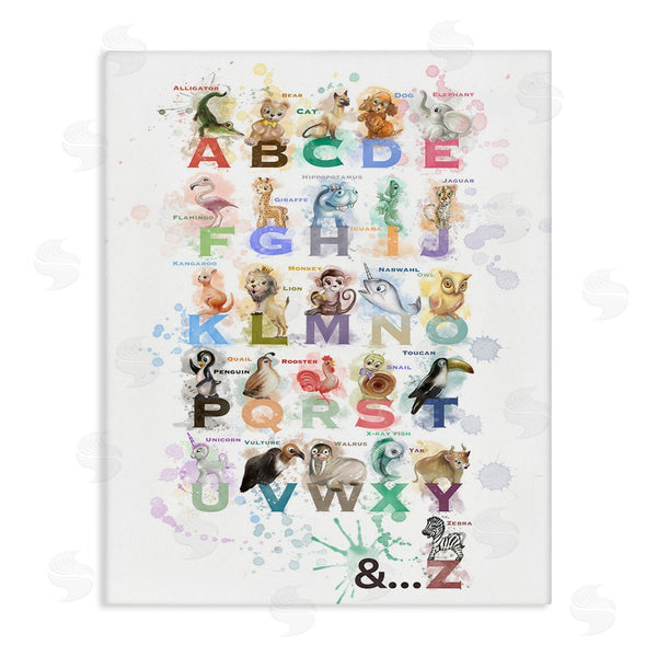 stupell industries Matthew Piotrowicz | Modern Splash Animal Alphabet Wall Art